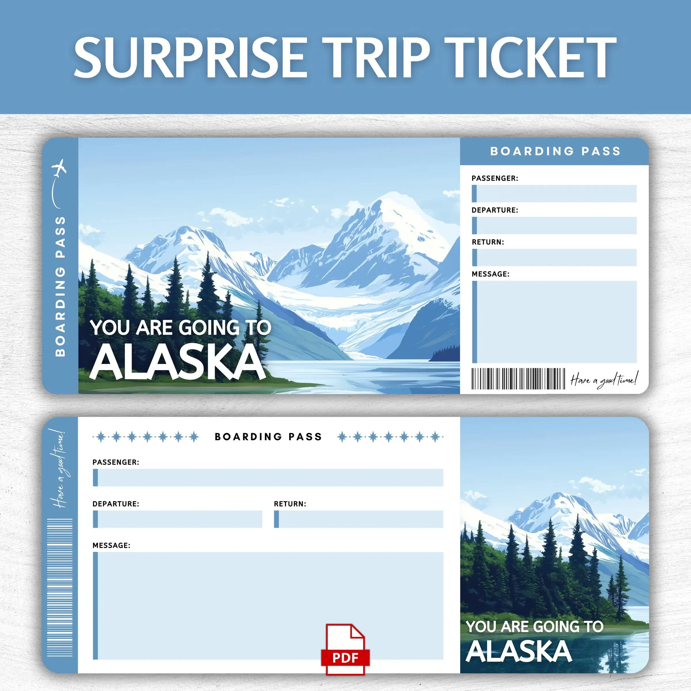 Printable Alaska Boarding Pass