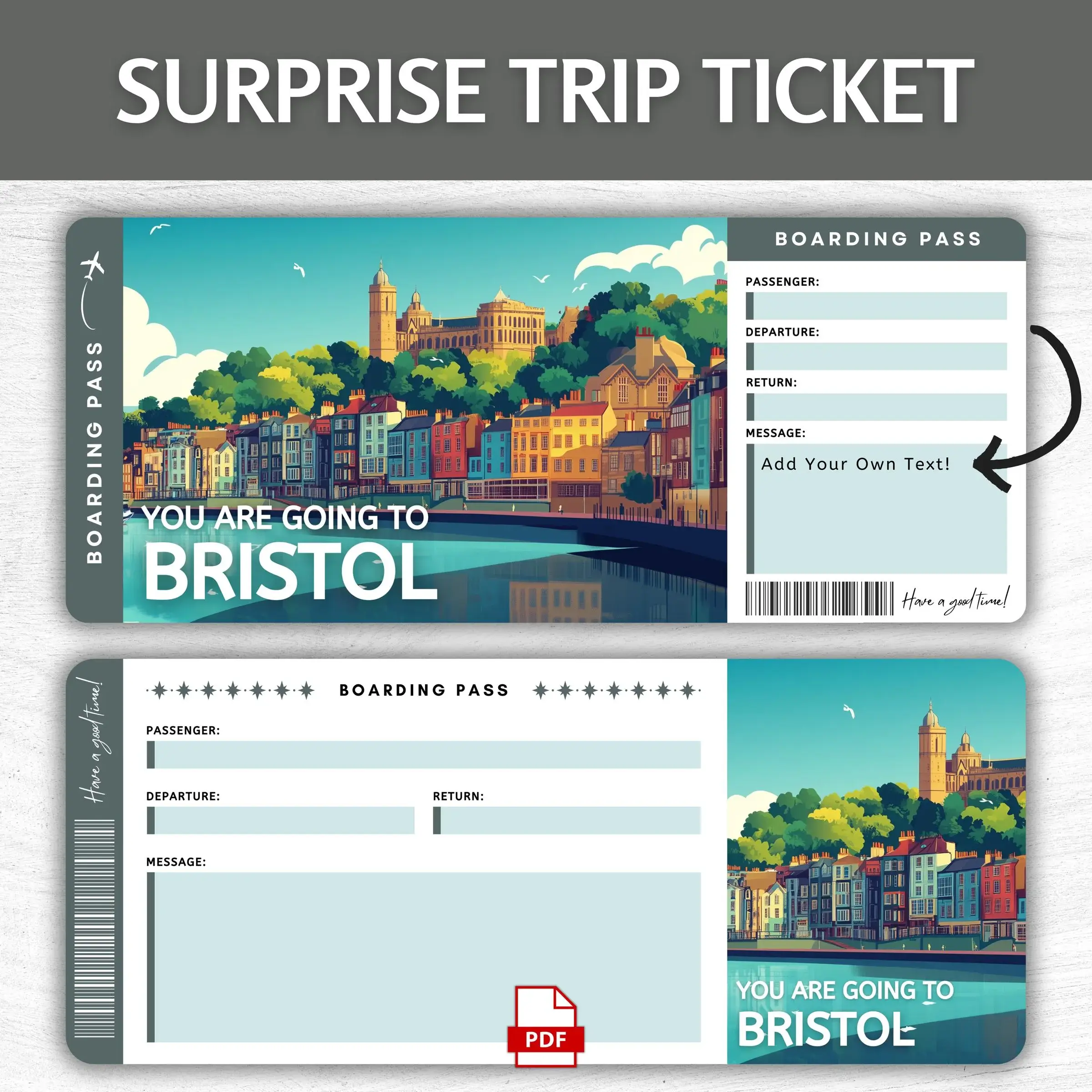 Printable Bristol Boarding Pass