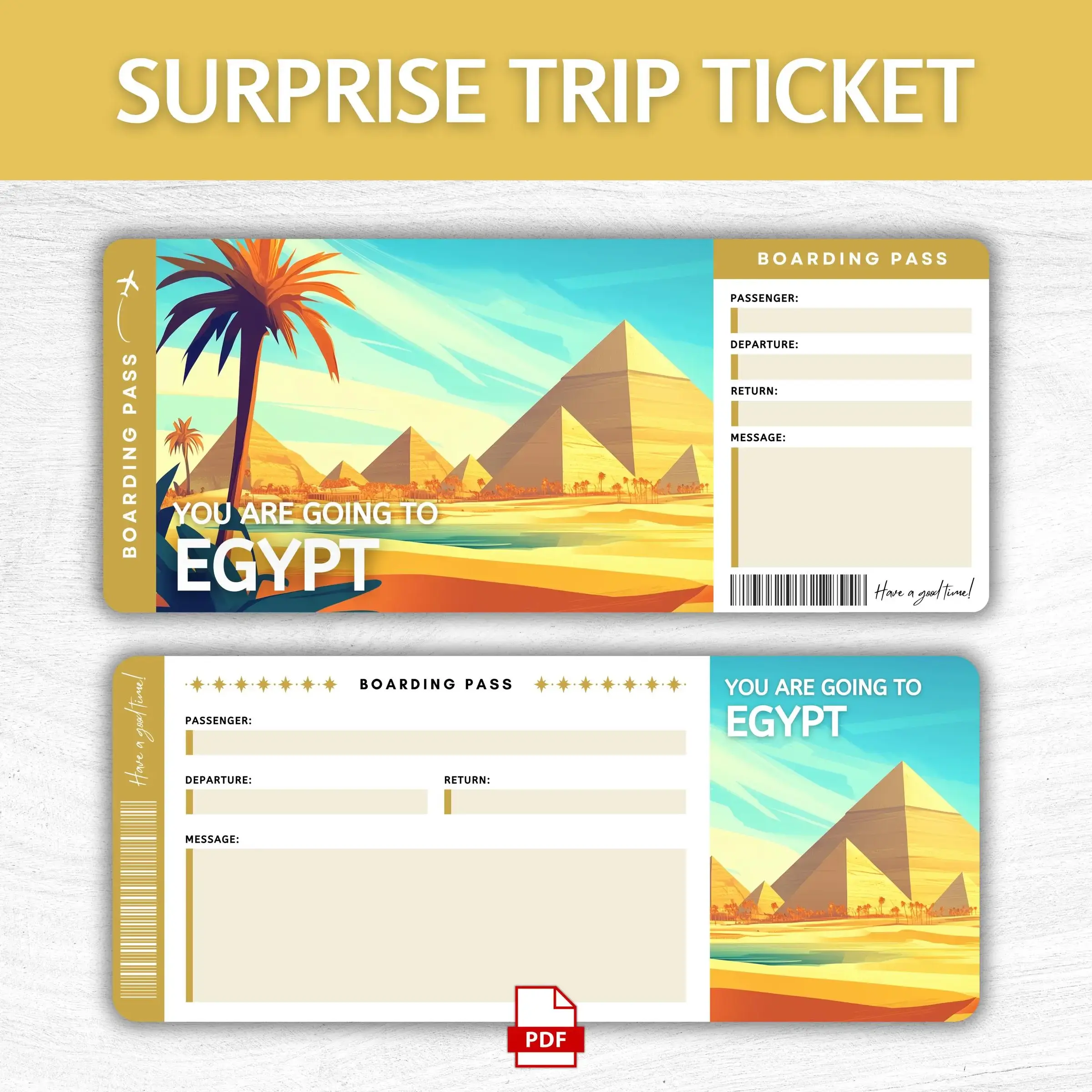 Printable Egypt Boarding Pass