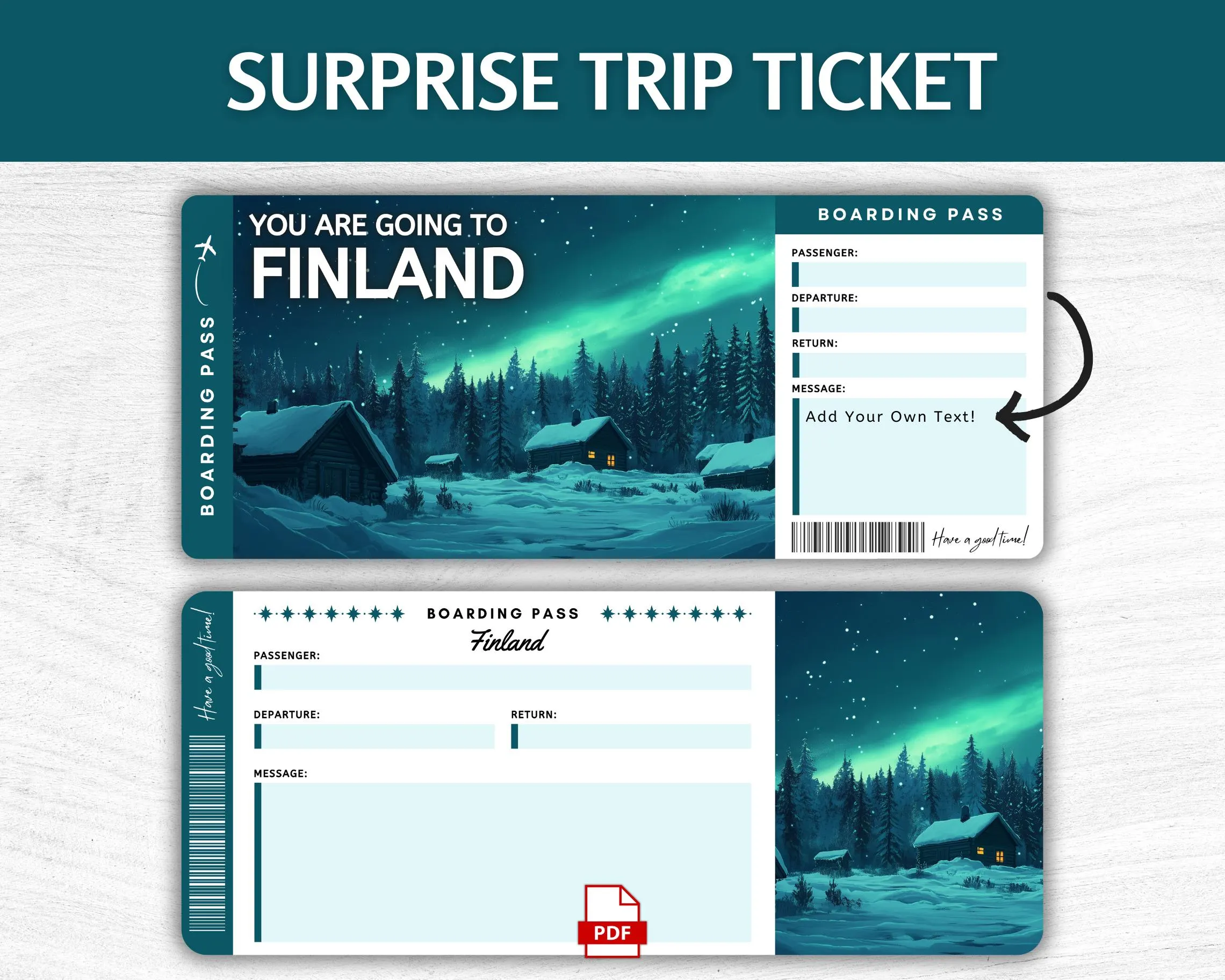 Printable Finland Boarding Pass