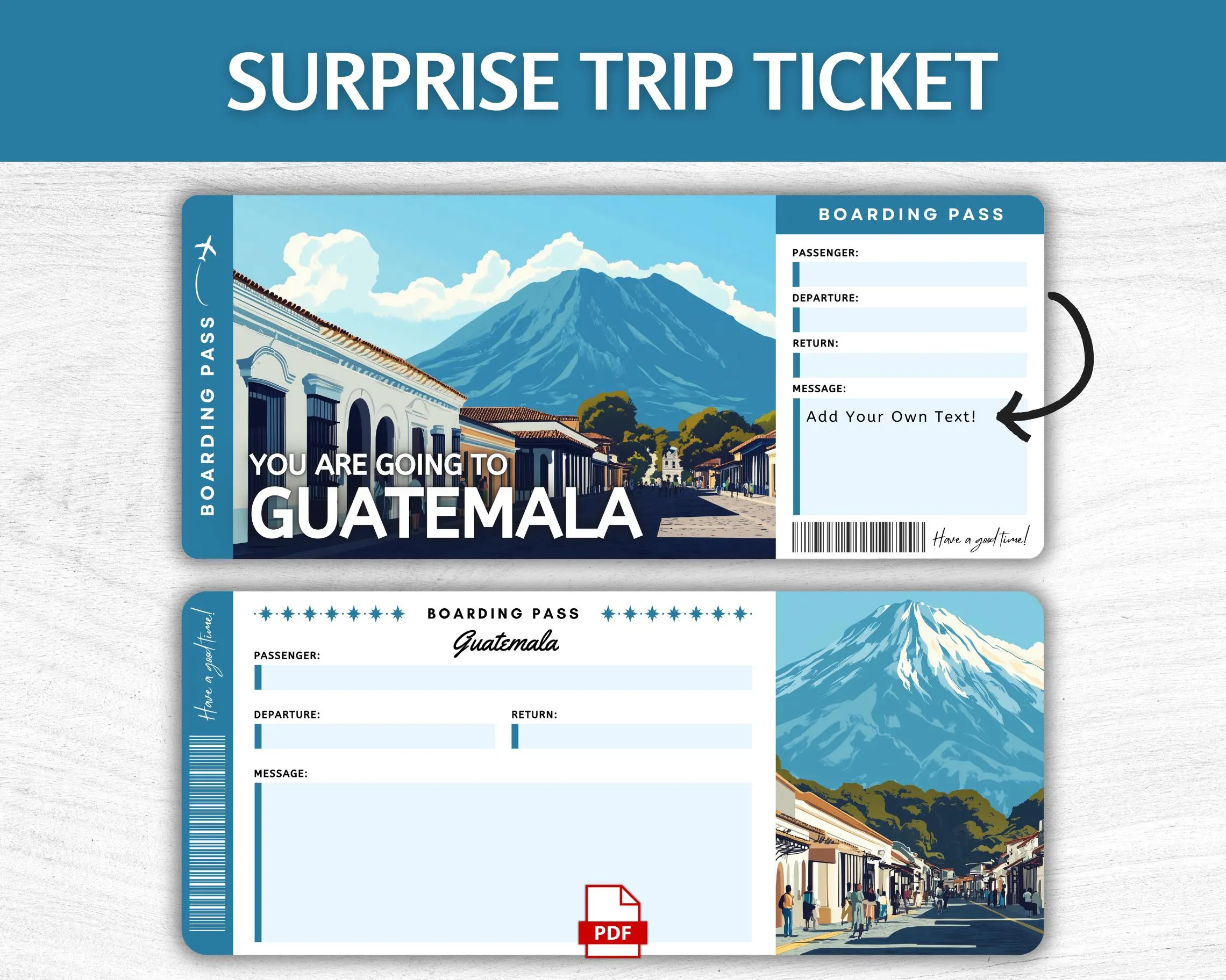Printable Guatemala Boarding Pass