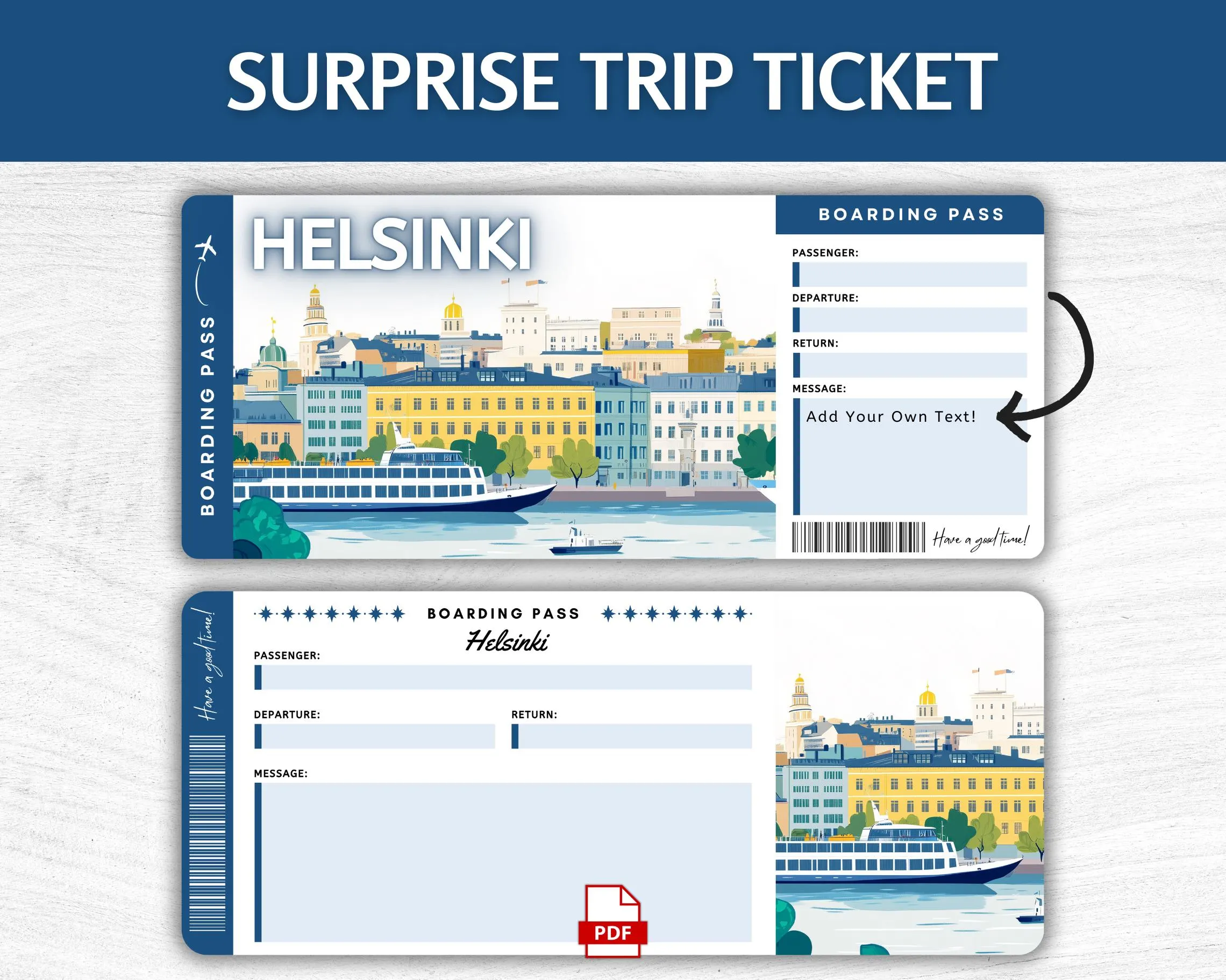 Printable Helsinki Boarding Pass
