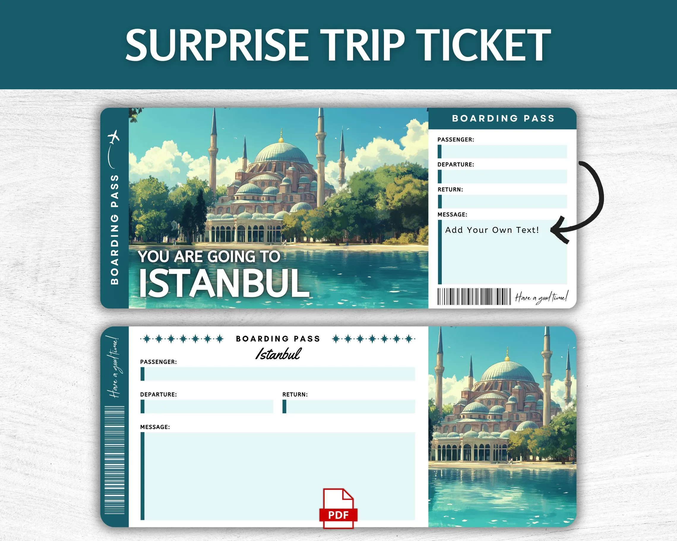 Printable Istanbul Boarding Pass