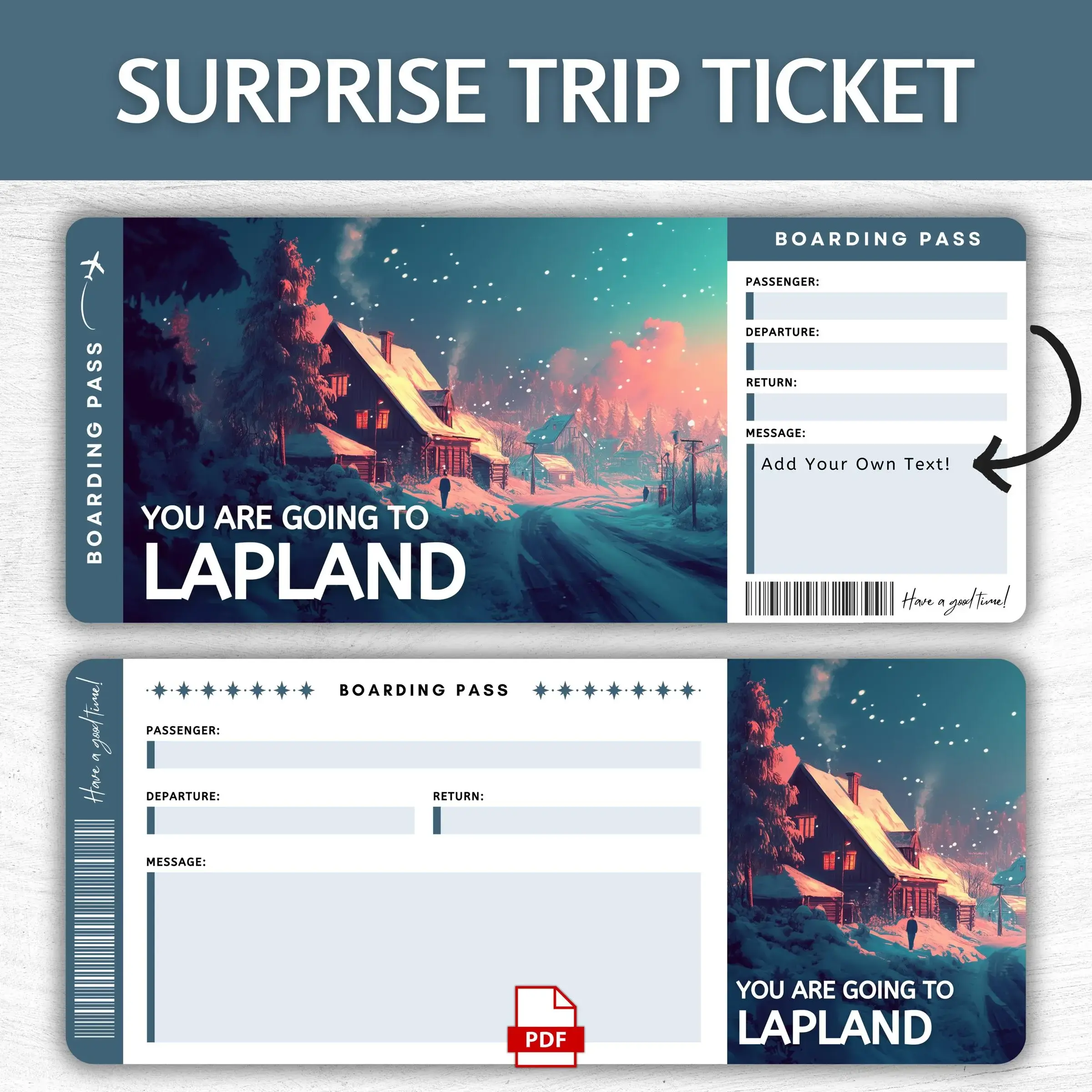 Printable Lapland Boarding Pass