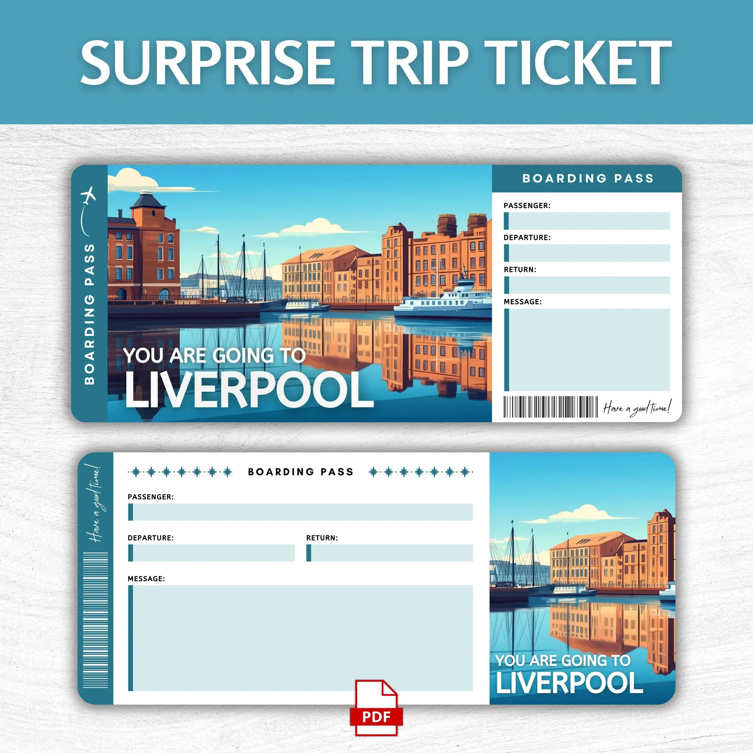 Printable Liverpool Boarding Pass
