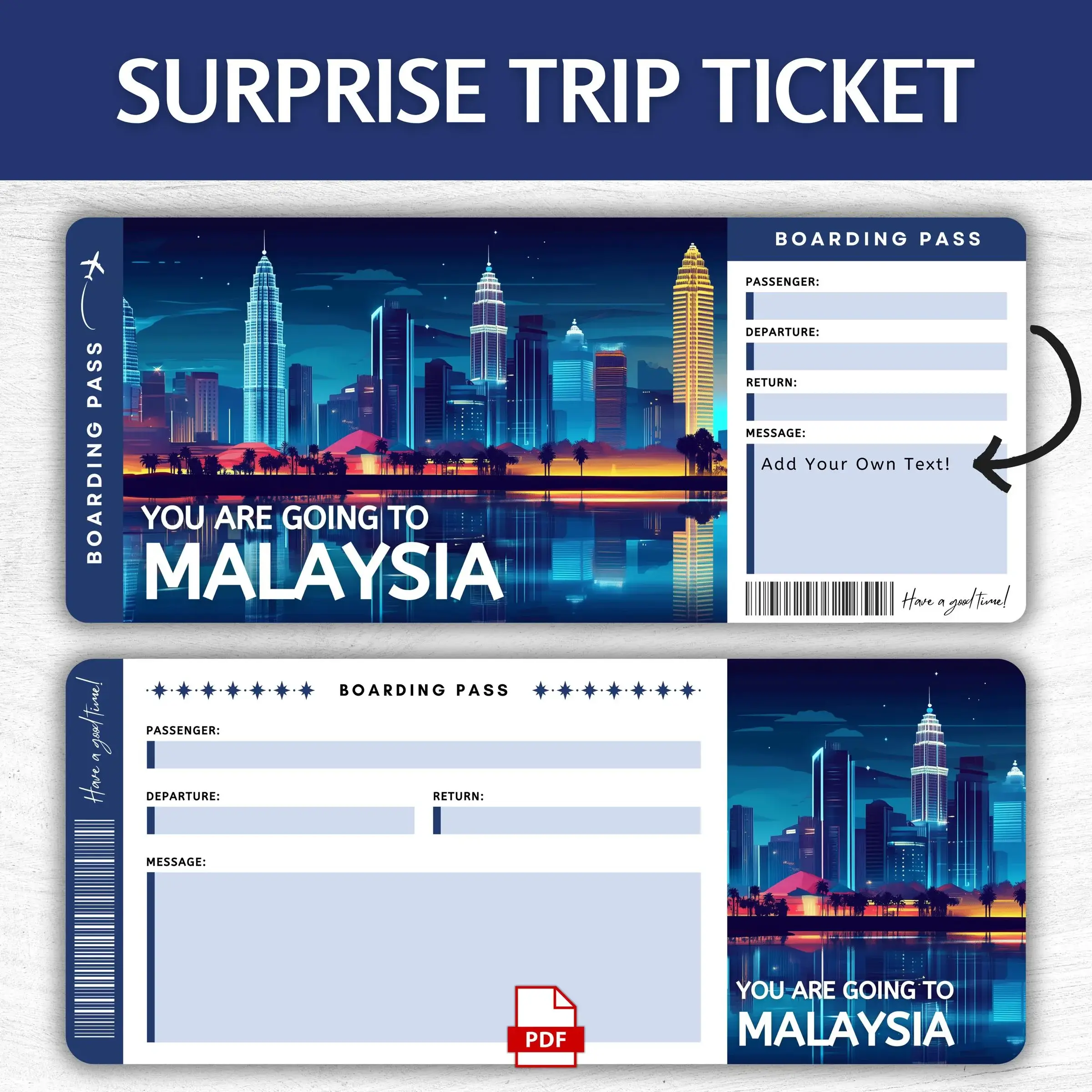 Printable Malaysia Boarding Pass