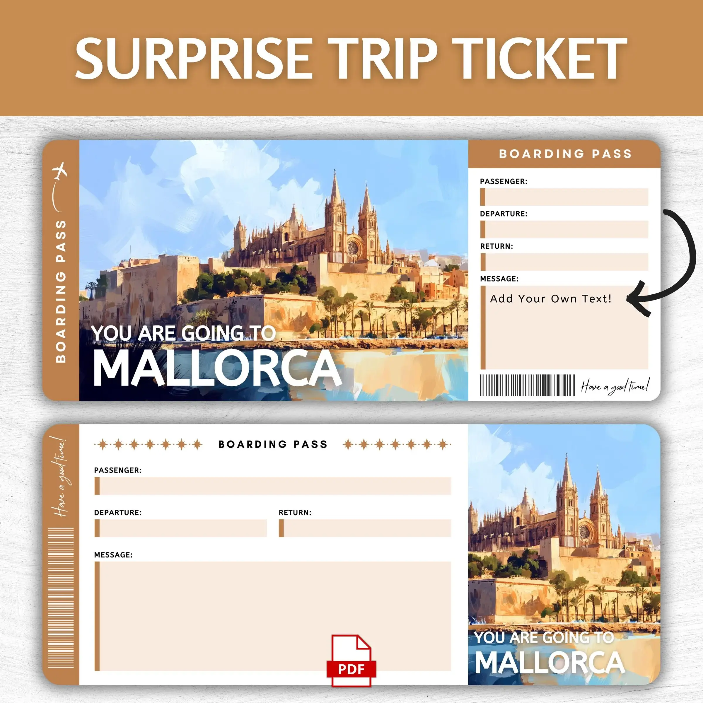 Printable Mallorca Boarding Pass