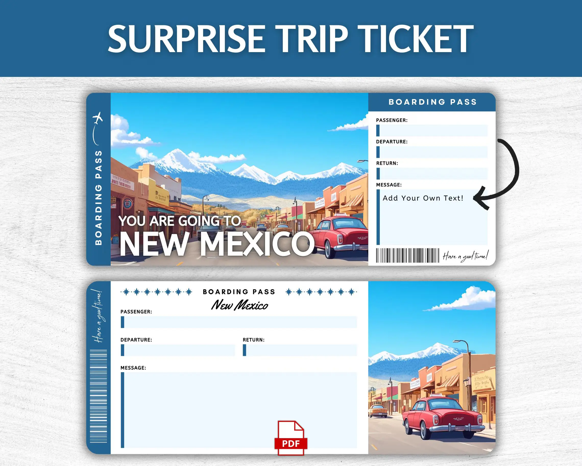 Printable New Mexico Boarding Pass