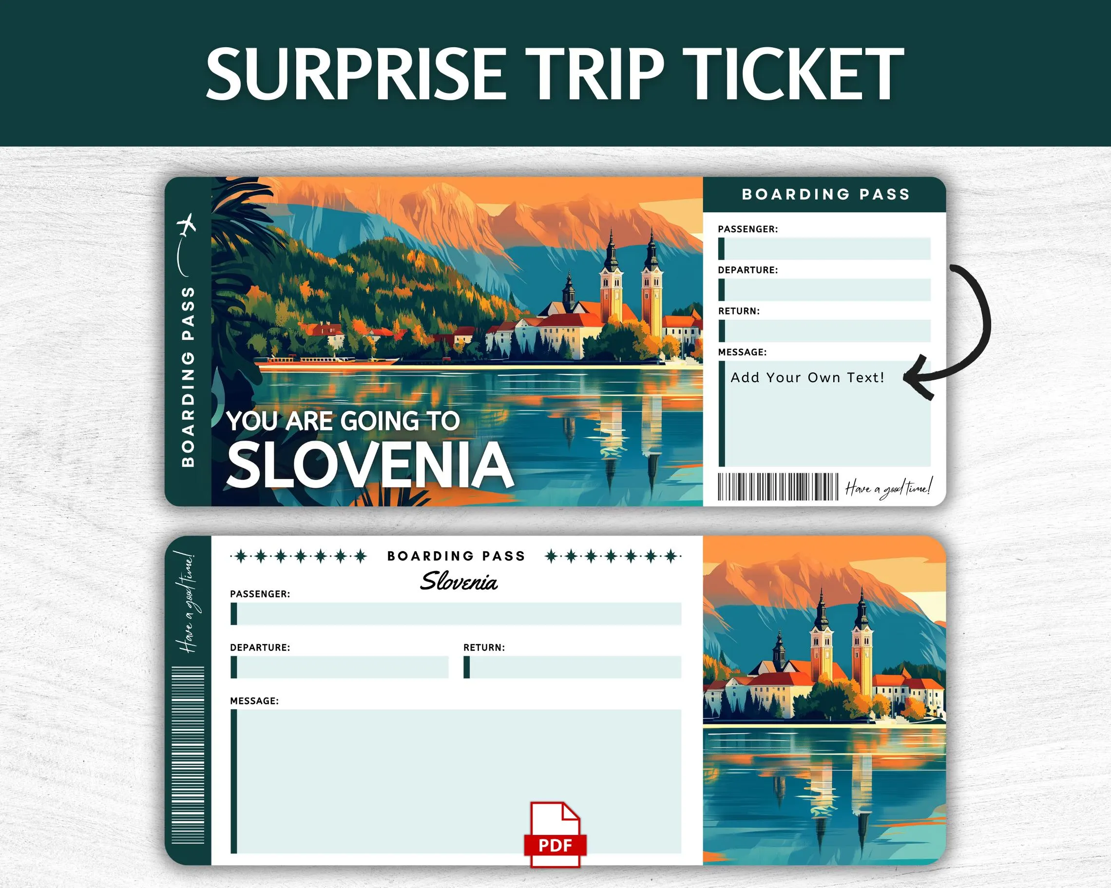 Printable Slovenia Boarding Pass