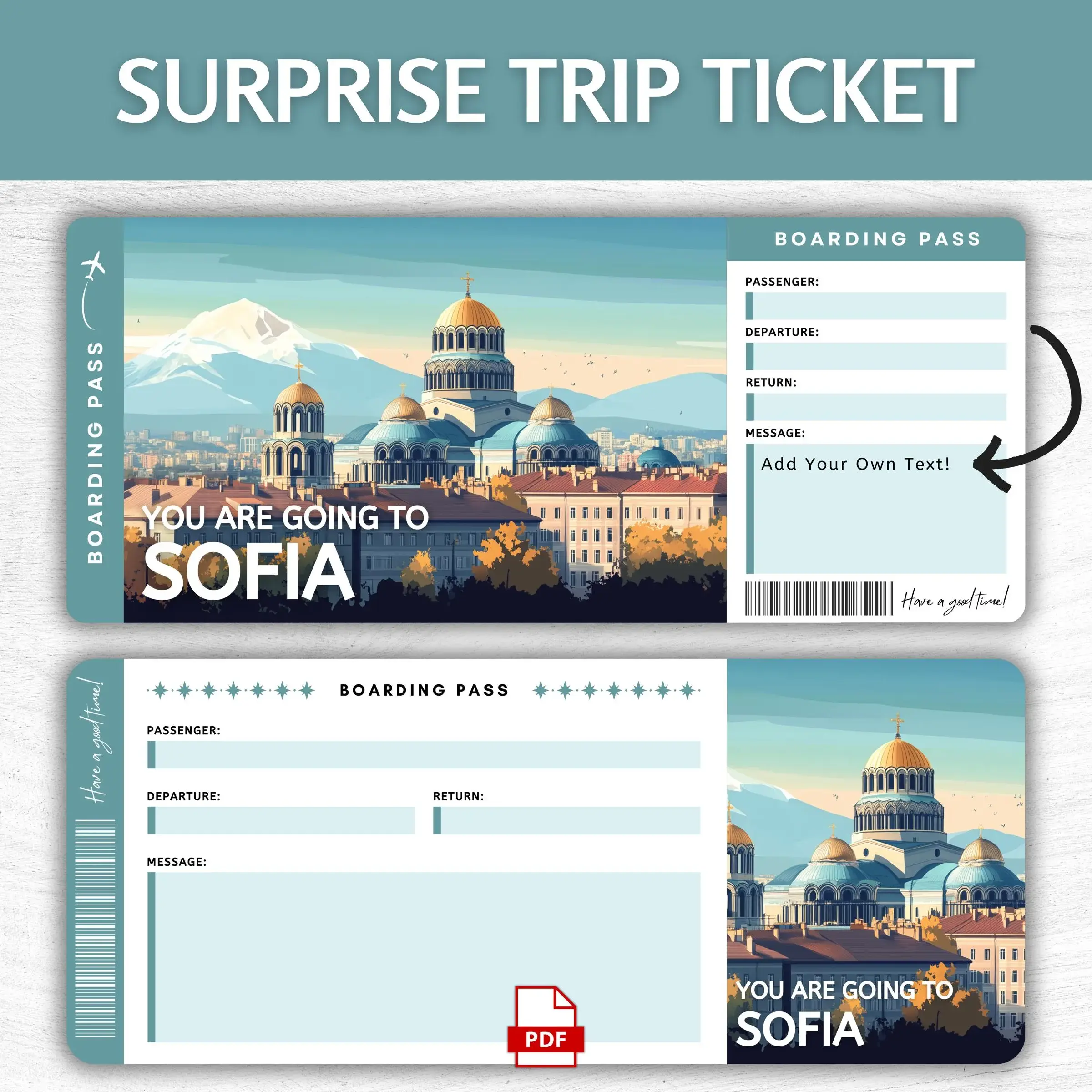 Printable Sofia Boarding Pass