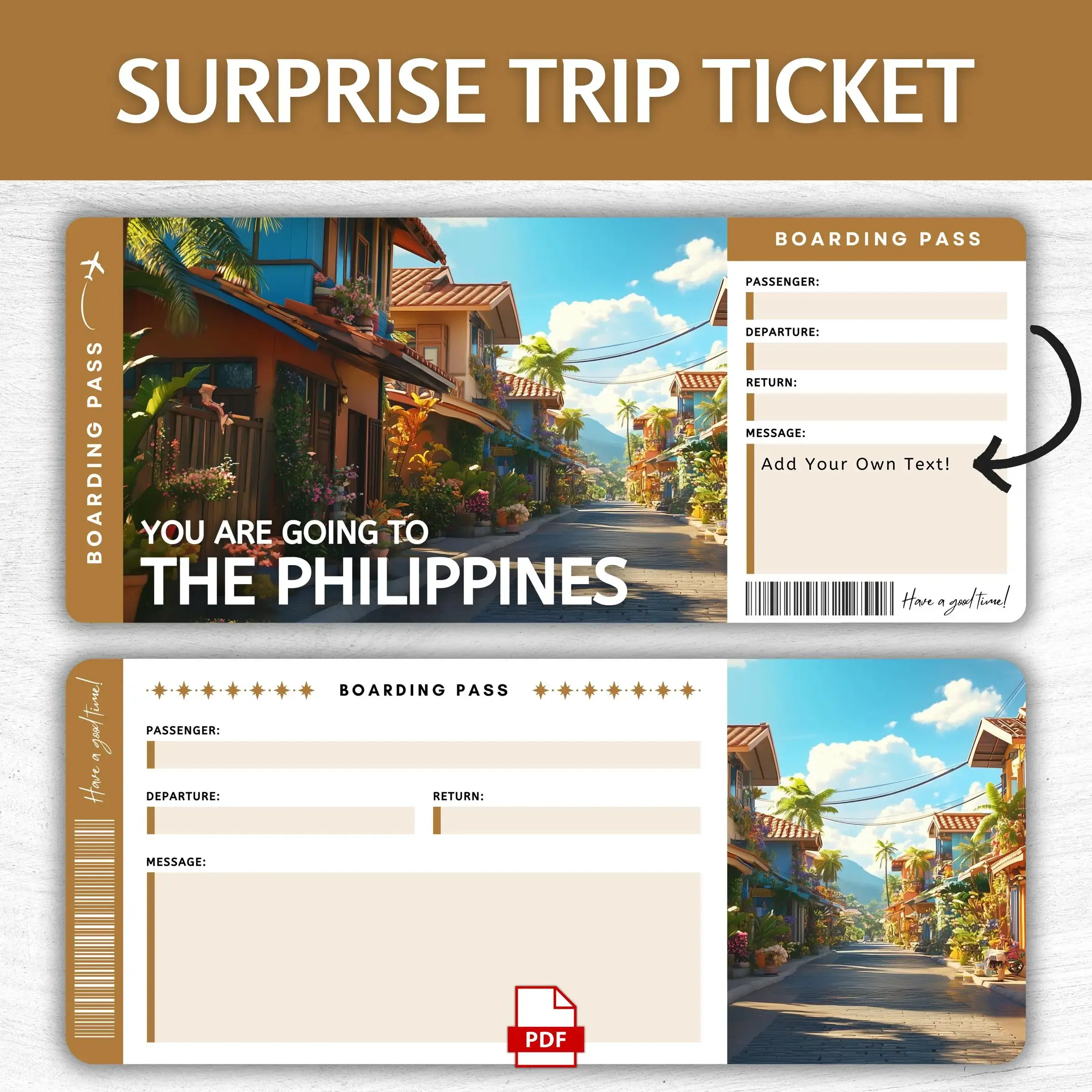 Printable Philippines Boarding Pass